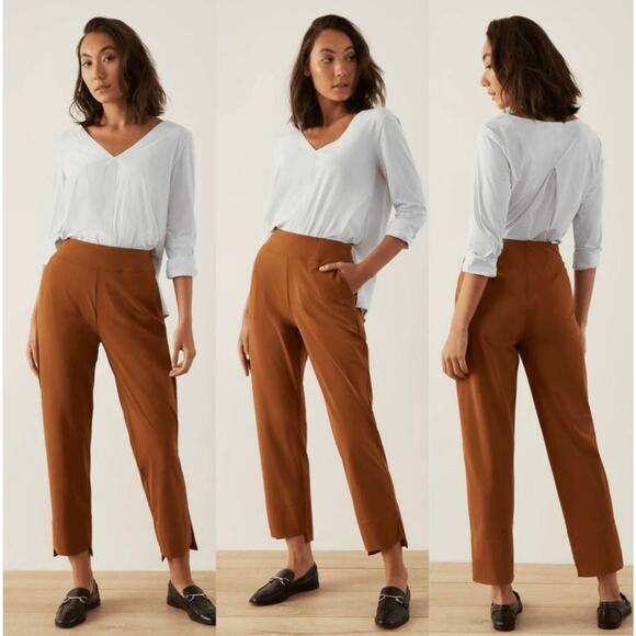 Aday Straight Up Dress Pants in Pecan Brown Size Small - Picture 1 of 7